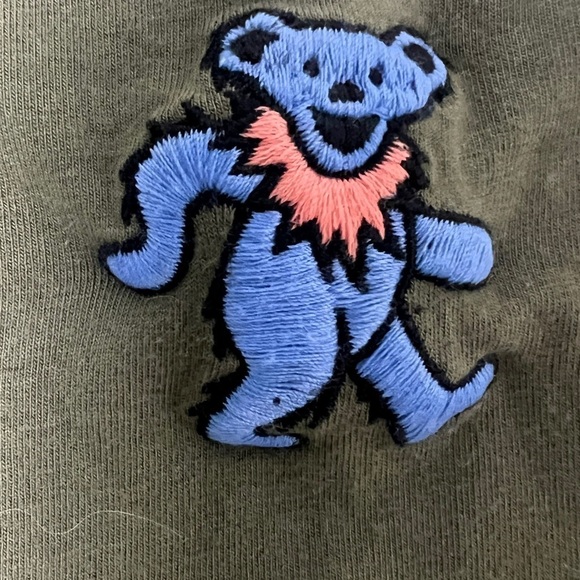 American Eagle Olive Green Grateful Dead Graphic Retro Bodysuit Top Size Medium - Picture 6 of 12